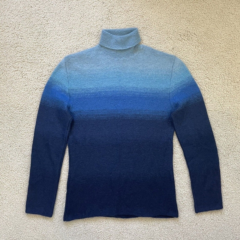 Vintage 90s Gianni Versace Women’s Sz M 38 / 52 Mohair Ombré Roll Neck Jumper